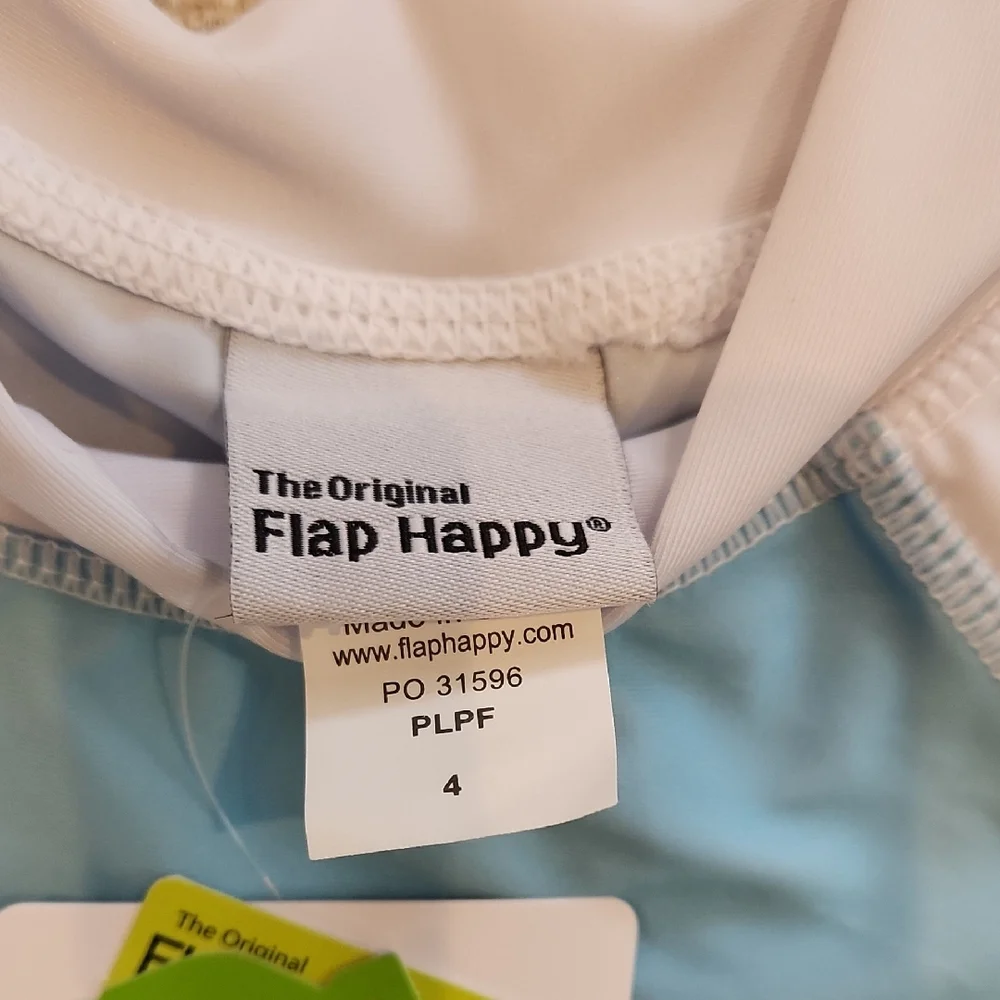 Flap Happy Boys Rashguard Swim Set Size 4 New W Tags